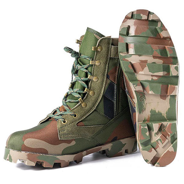 Wojskowe buty w kamuflażu