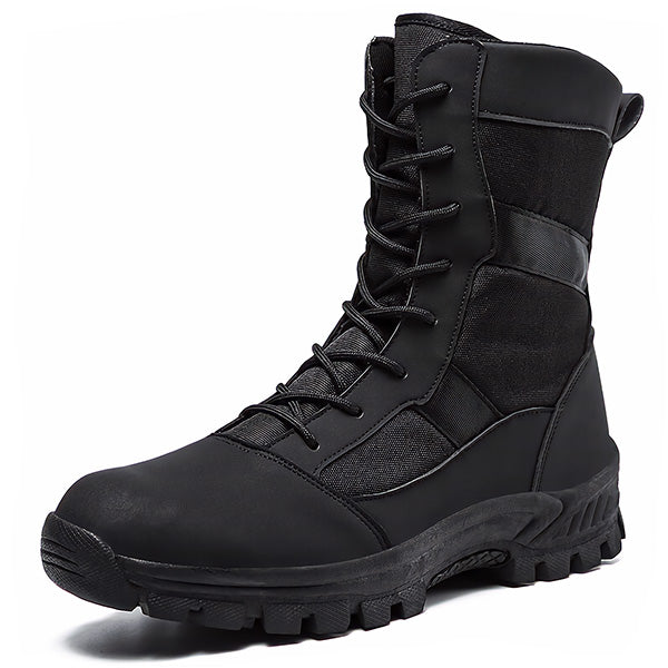 Czarne buty wojskowe dla mężczyzn