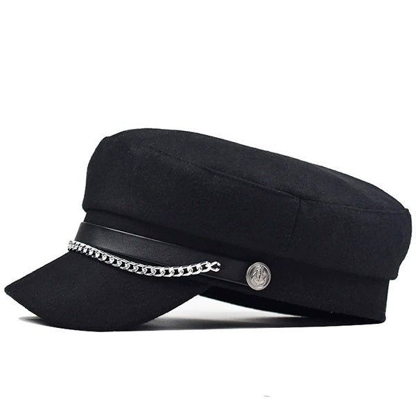 Damska wojskowa czapka marynarska czarna