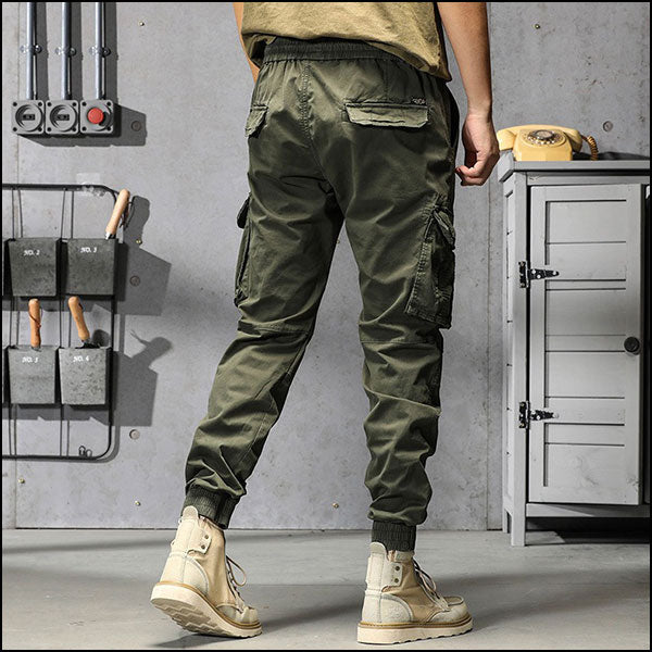 Męskie zielone spodnie wojskowe