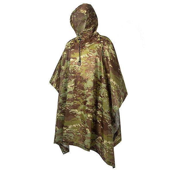 Militär poncho i kamouflagemönster