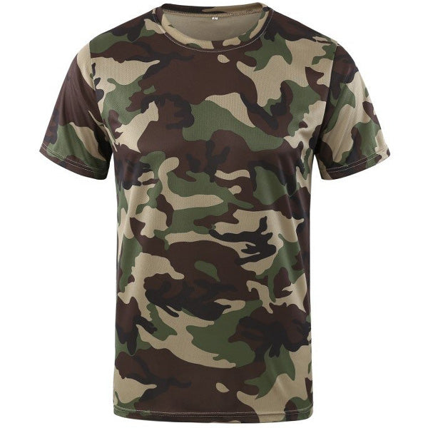 Wojskowa koszulka w kamuflażu Woodland