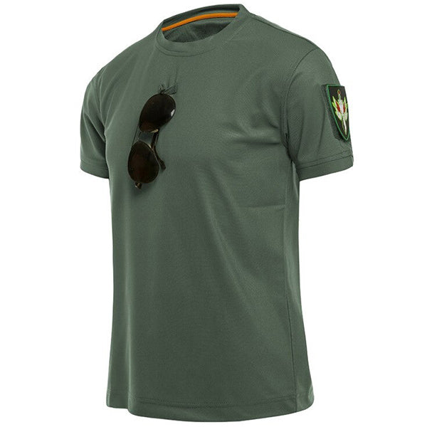 Męska koszulka wojskowa z naszywką