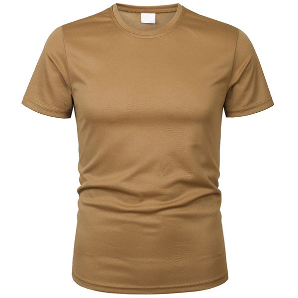 Brązowa koszulka wojskowa dla mężczyzn