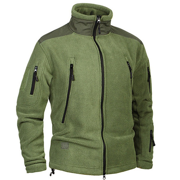 Oliwkowo-zielona ciepła kurtka wojskowa