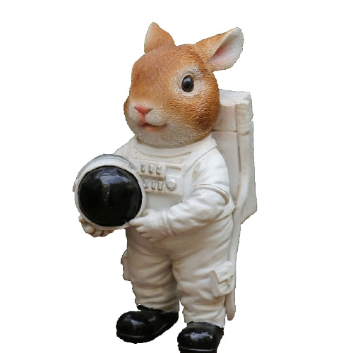 Figurina giocattolo del coniglietto astronauta