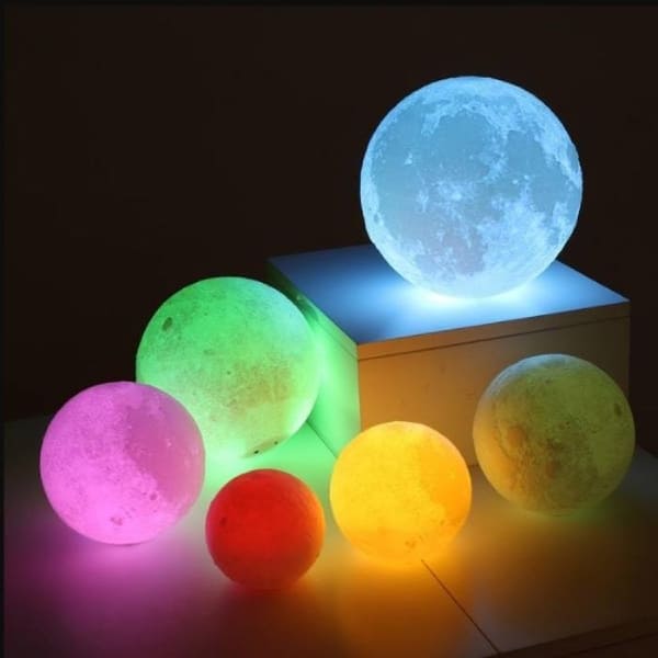 lampada lunare 3d (multicolore)