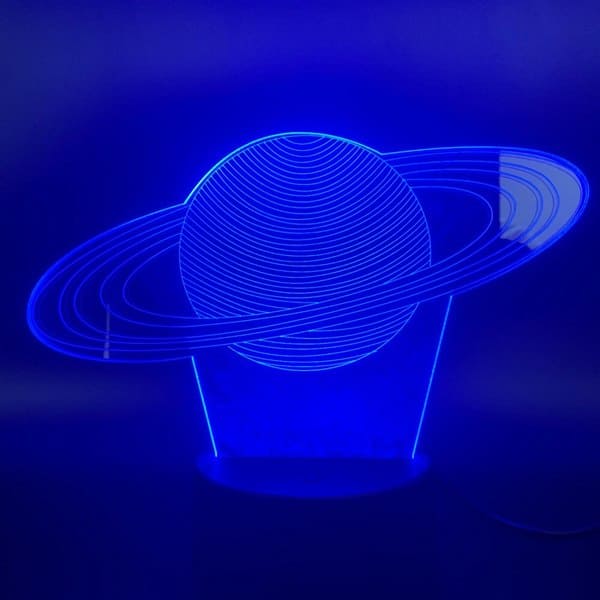 Lampe Planet Saturn 3d