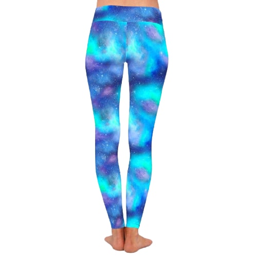 Leggings galaxy blu