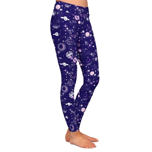 Leggings con stampa spaziale