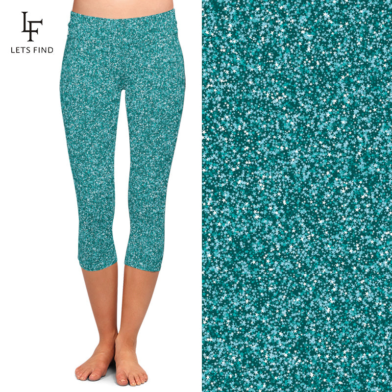 Legging universale in paillettes blu