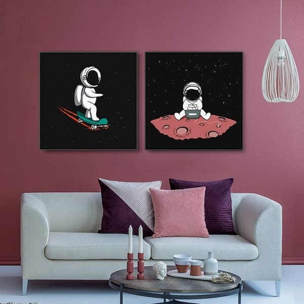 Poster Astronaut Rakete