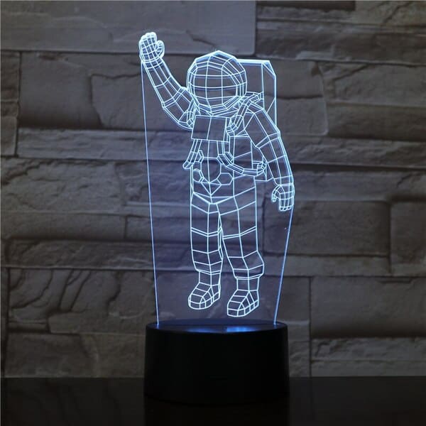 3d gök astronaut lampa