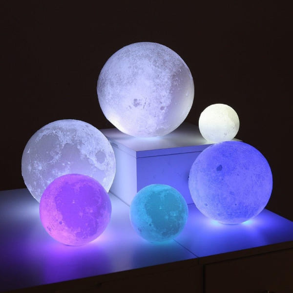 lampada lunare 3d (multicolore)