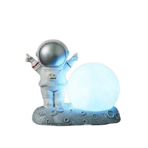 Lampada con statuetta di astronauta