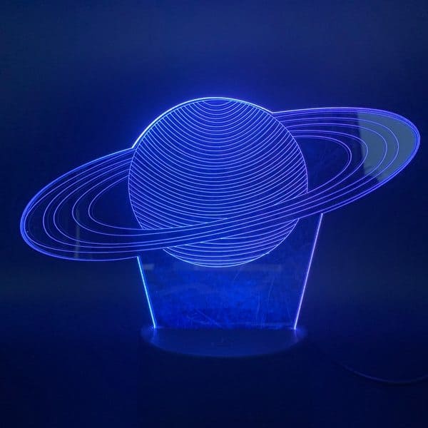 Lampada 3d per pianeti Saturno