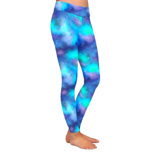 Leggings galaxy blu