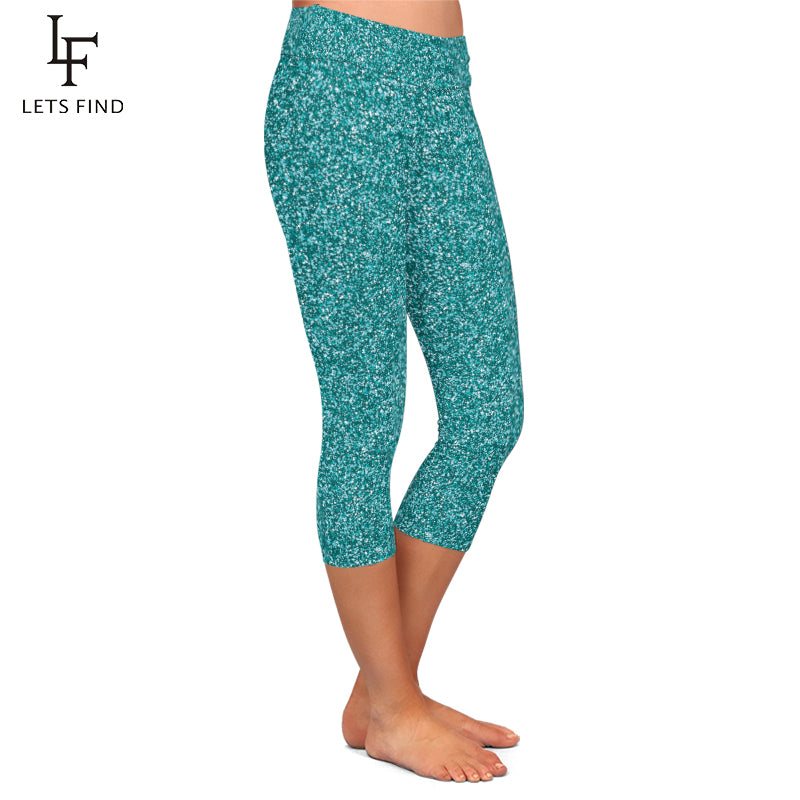 Legging universale in paillettes blu