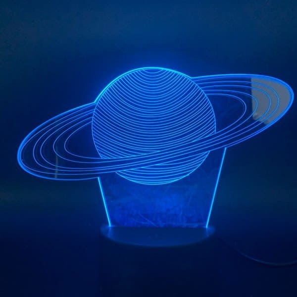 Lampada 3d per pianeti Saturno