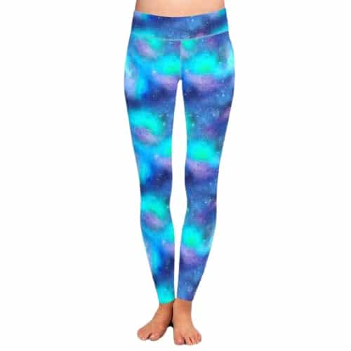 Leggings galaxy blu