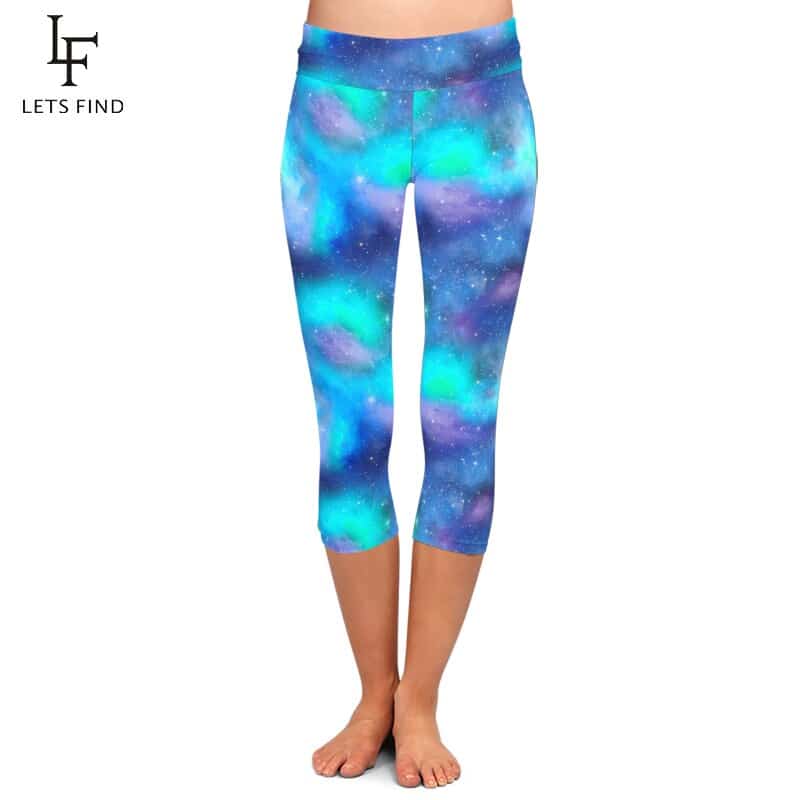 Legging universale in paillettes viola