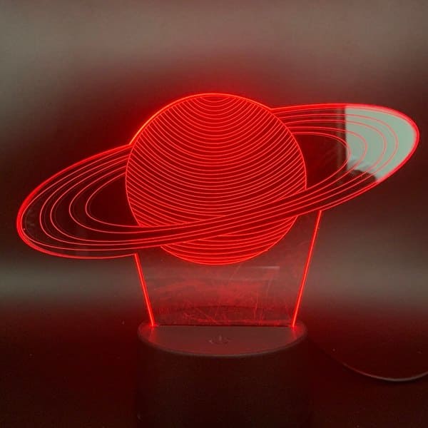 Lampe Planet Saturn 3d