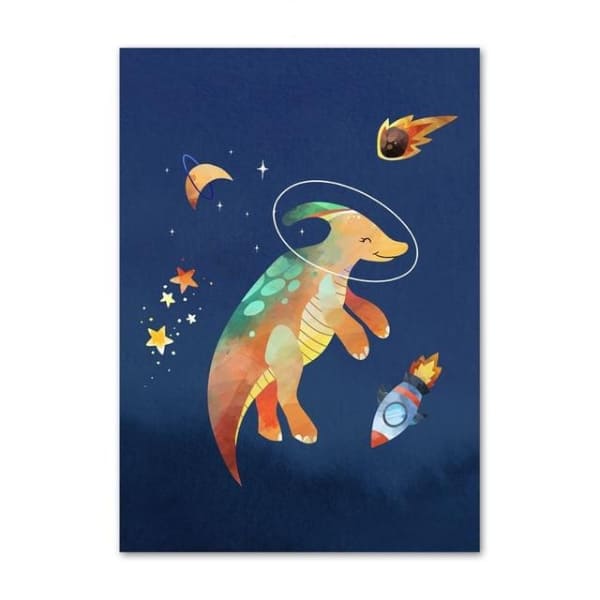 Poster Astronaut Stegosaurus