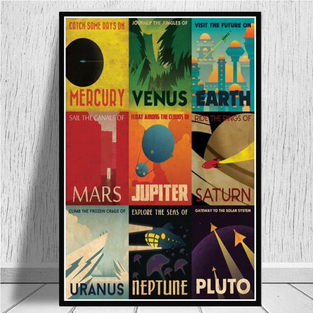 Poster nasa razzo retrò