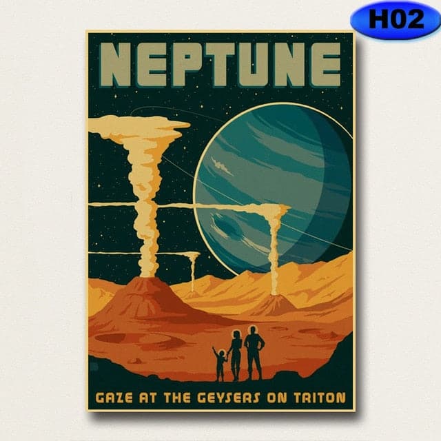 Juliste nasa retro saturne