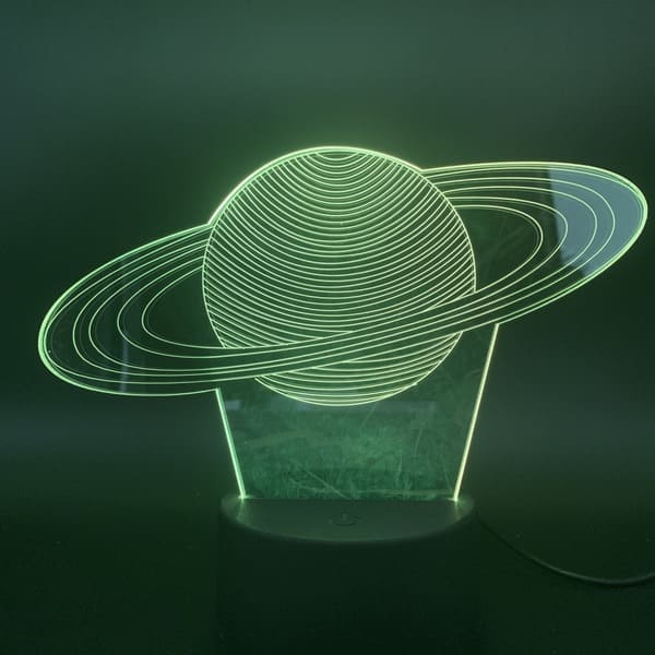 Lampada 3d per pianeti Saturno