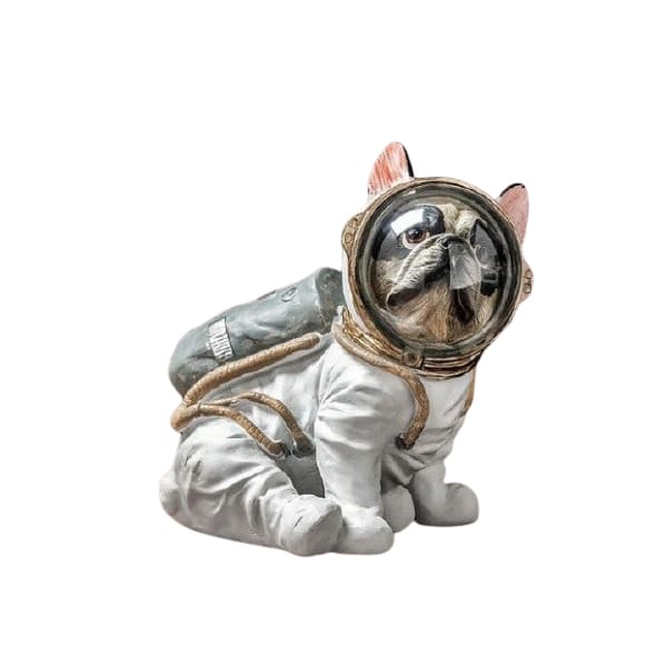 Figurina di cane astronauta