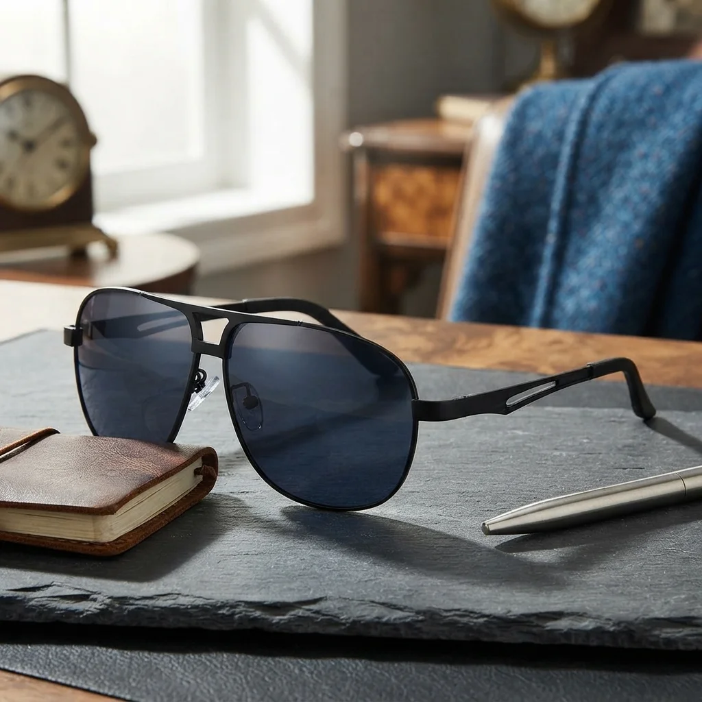 Aviator solbriller polariserede sorte