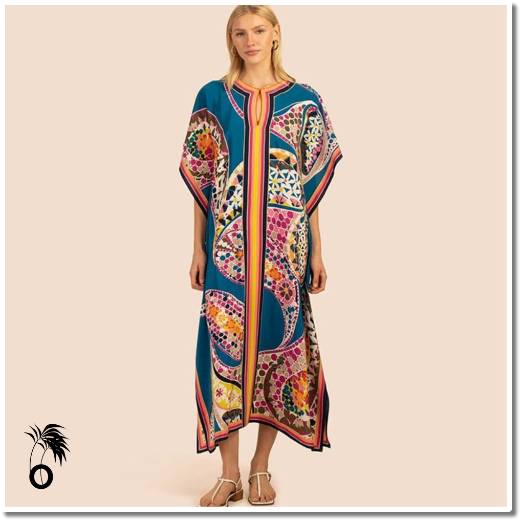 Tropický plážový kaftan