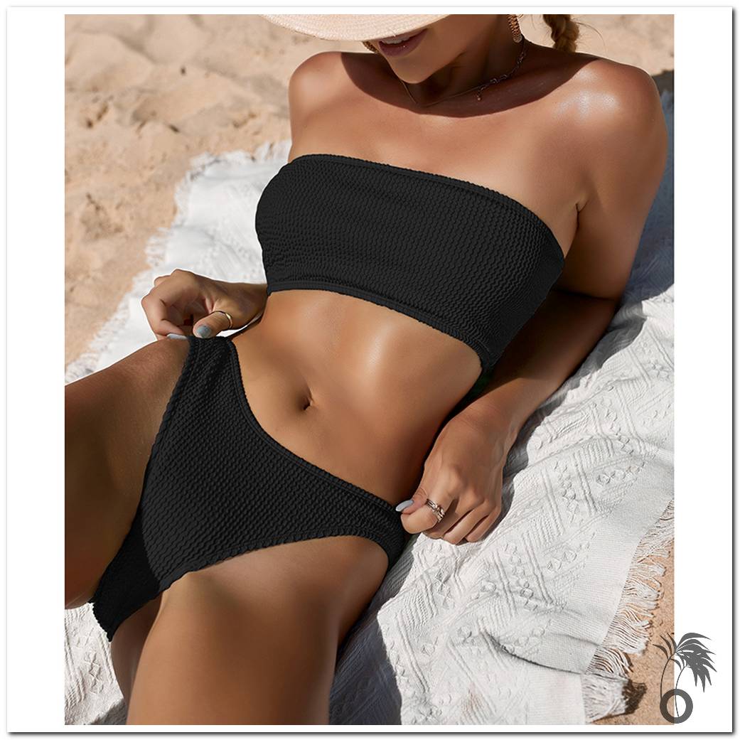 Bikiny bandeau s texturou