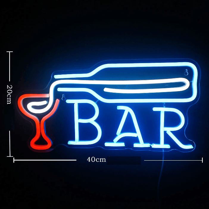 Neon vinbar