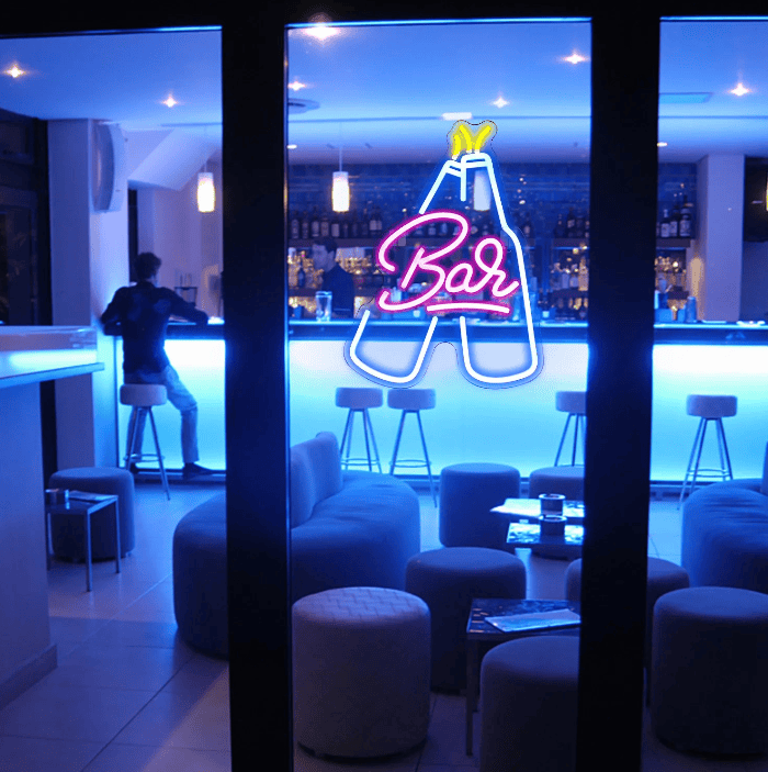 Neon bar sticle de bere