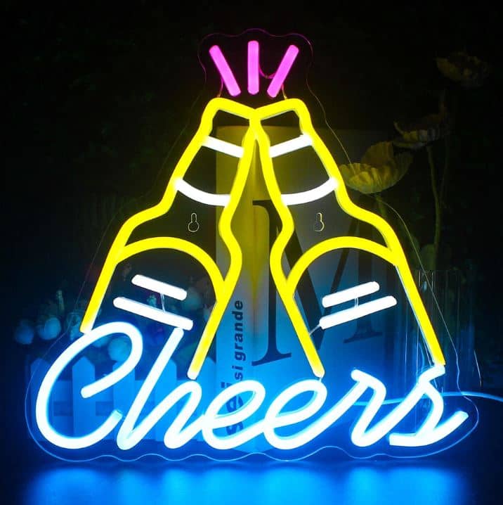 Neon cheers sticle de bere