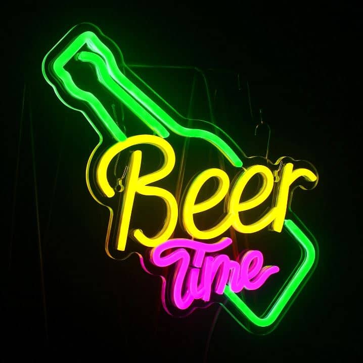 Neon led bier tijd