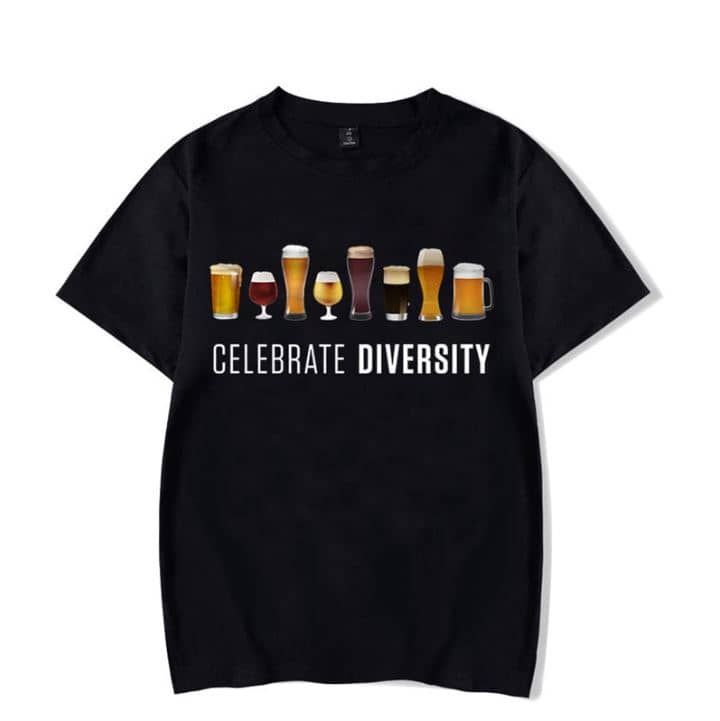 Vier de diversiteit van bieren T-shirt