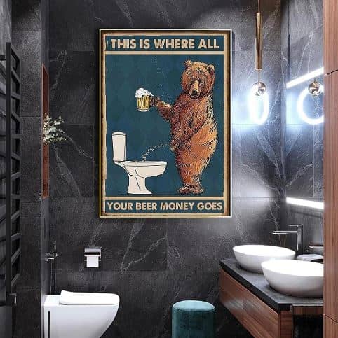 Poster wc humor bier