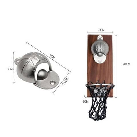 Basketbal hoepel flesopener voor aan de muur