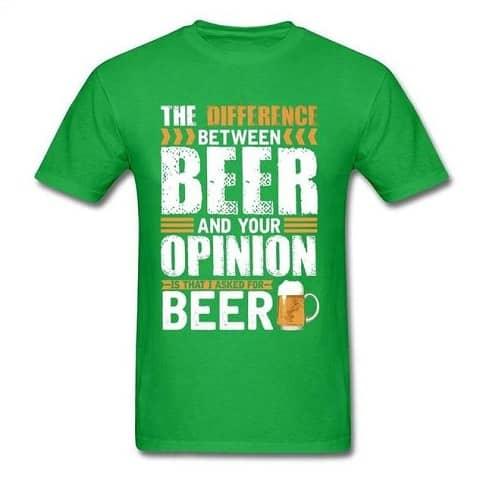 Bier en mening T-shirt