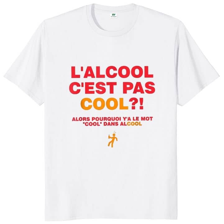 O álcool não é uma t-shirt fixe