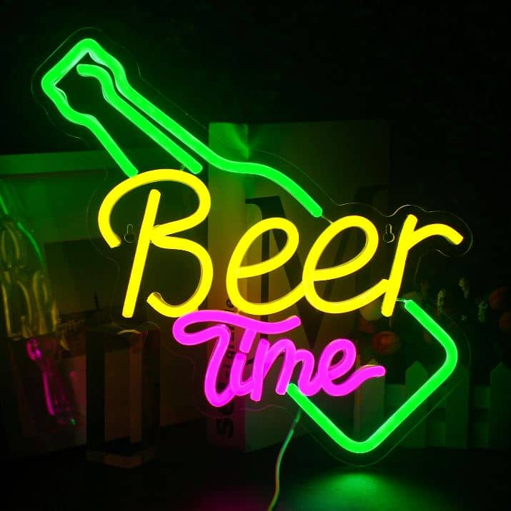 Neon led bier tijd