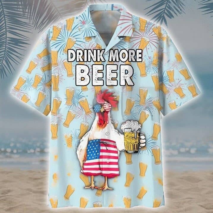 Beber mais cerveja T-shirt havaiana