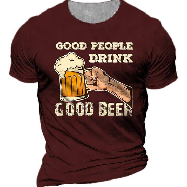 T-shirt goede mensen drinken goed bier