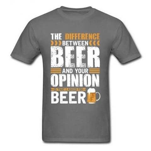 Bier en mening T-shirt