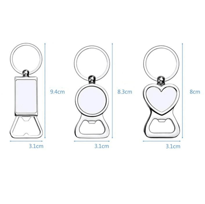 Gepersonaliseerde foto flesopener sleutelhanger in verpakking
