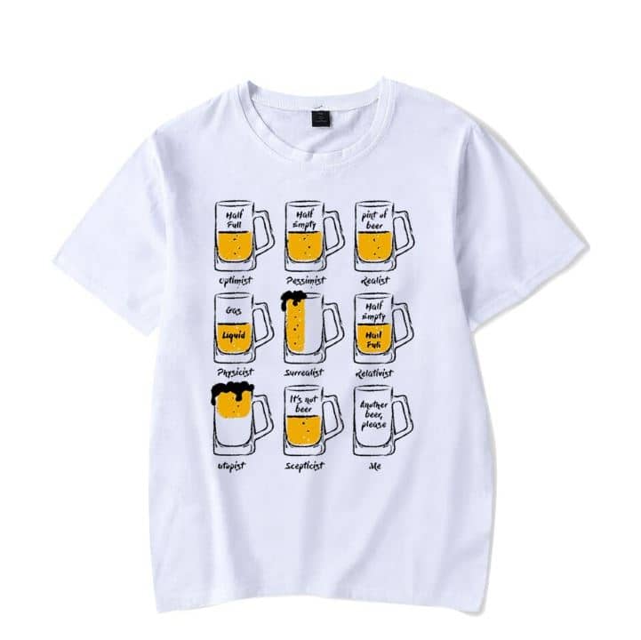 T-shirt manieren om je bier te zien