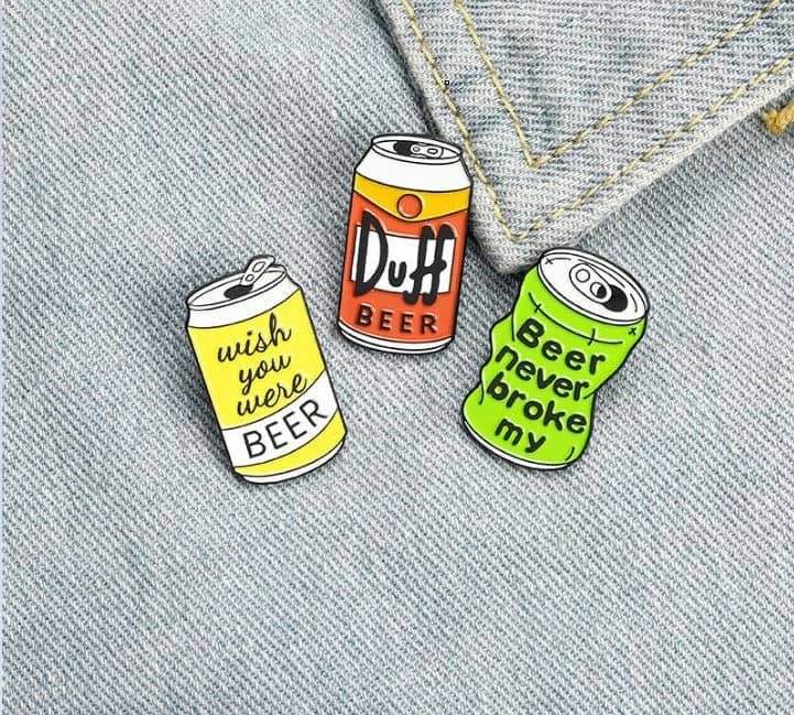 Conjunto de 3 pins para latas de cerveja